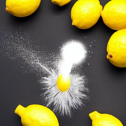 Image similar to lemon exploding