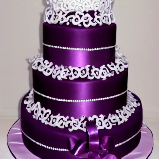 Image similar to purple wedding cake inspired by tangled