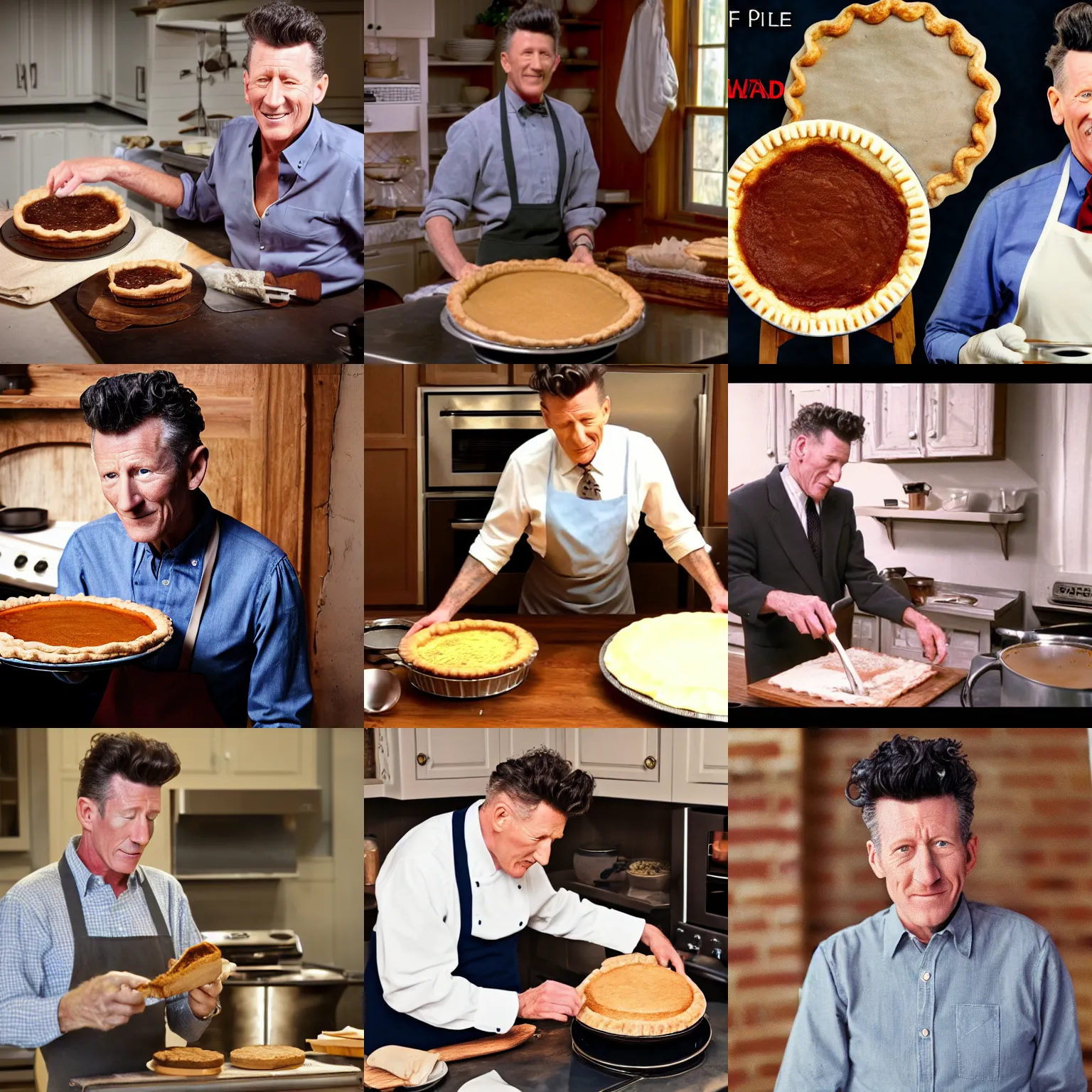 Prompt: lyle lovett baking a pie, award - winning, very detailed, high quality, 8 k,