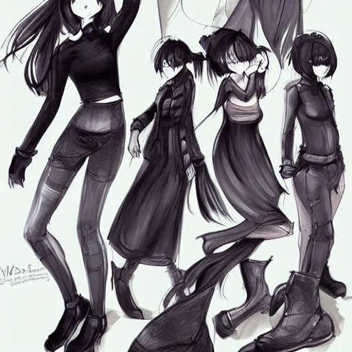 Image similar to expressive visual novel character poses from the waist up, digital art, expressive, sketch, pen