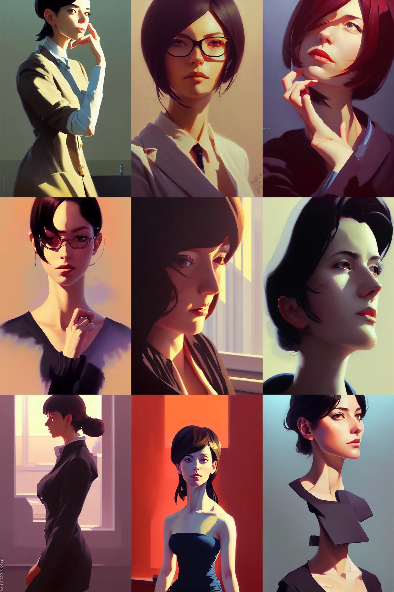 Prompt: !!!! very coherent!!!!, an ultradetailed beautiful painting of a stylish architect woman, oil painting, by ilya kuvshinov, greg rutkowski and makoto shinkai, dan mumford, artstation