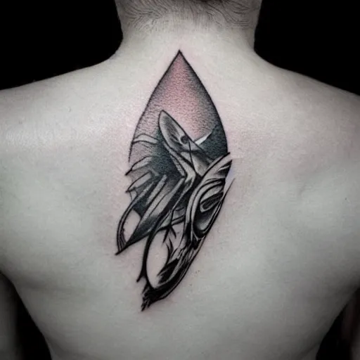 Image similar to tattoo of the windfish from zelda links awakening silhouette
