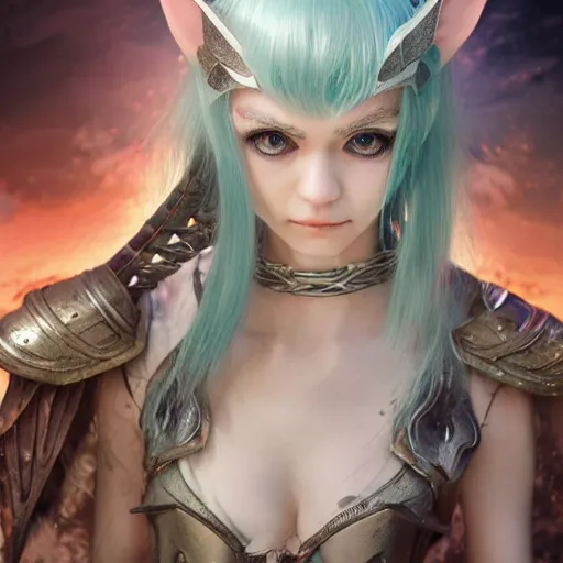 Prompt: grimes as an elven warrior with elf ears, silver hair, beautiful anime warrior, masterpiece by shikinami asuka langley, incredible beauty, charismatic, trending on artstationl, digital art, japanese anime art, incredible detail, pop star grimes, elf ears, surrounded by angel doctors, gene editing clinic, futuristic utopia