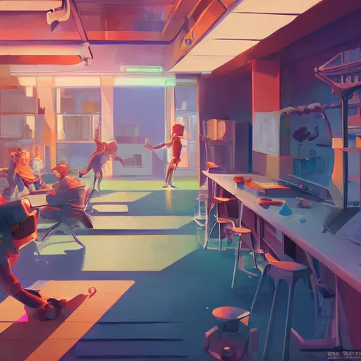 Prompt: hero world dexter's laboratory, behance hd by jesper ejsing, by rhads, makoto shinkai and lois van baarle, ilya kuvshinov, rossdraws global illumination