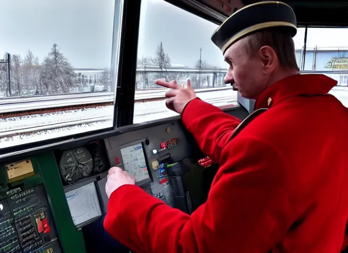 Image similar to train driver of the Russian Railways