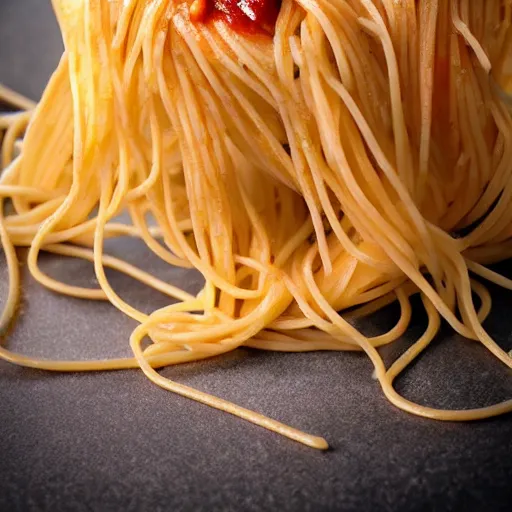 Prompt: cinematic shot a bowl of spaghetti, hyper realistic, mood lighting, fantasy, detailed face, highly detailed, super realistic, perfect lighting