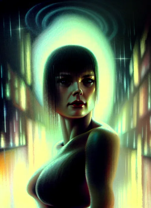 Image similar to ! dream hyper realistic portrait gorgeous, beautiful rachael rosen from blade runner, by greg rutkowski, scott m fischer, artgerm, loish, slight glow, atmospheric, anne stokes, alexandros pyromallis,