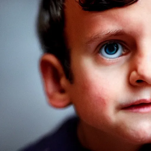 Image similar to closeup portrait of a tiny emmanuel macron dressed as napoleon standing on a desk, paris background, macro photo, bokeh, natural light, sharp, detailed face, magazine, press, steve mccurry, david lazar, canon, nikon, focus