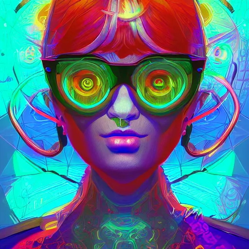 Image similar to skill magic geek inside matrix deepdream radiating a glowing aura stuff loot legends stylized digital illustration video game icon artstation lois van baarle, ilya kuvshinov, rossdraws,