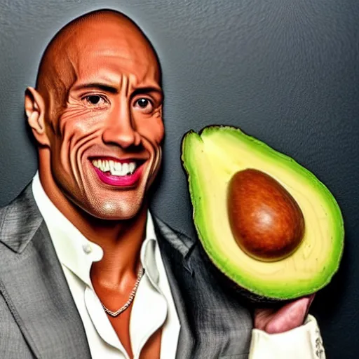 Image similar to the rock as an avocado