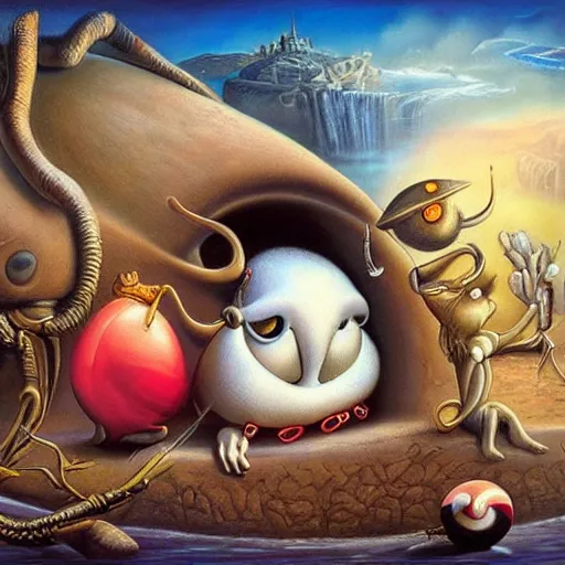 Image similar to surrealism by Greg Craola Simkins , masterpiece