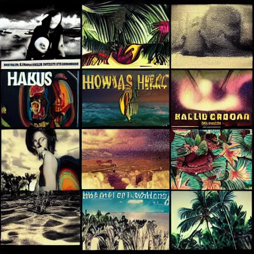 Prompt: 2010's alternative rock album covers based on Hawaii