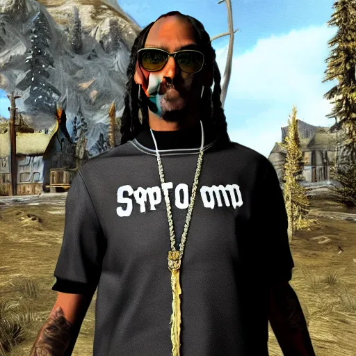 Image similar to snoop dogg in skyrim