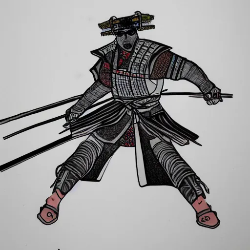 samurai warrior drawings art