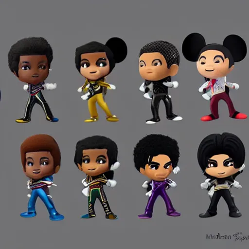 Image similar to single michael jackson, michael jackson, black panther, michael jackson, michael jackson, michael jackson, michael jackson, michael jackson, ( ( ( mickey mouse ) ) ), nendroid, stephen bliss style