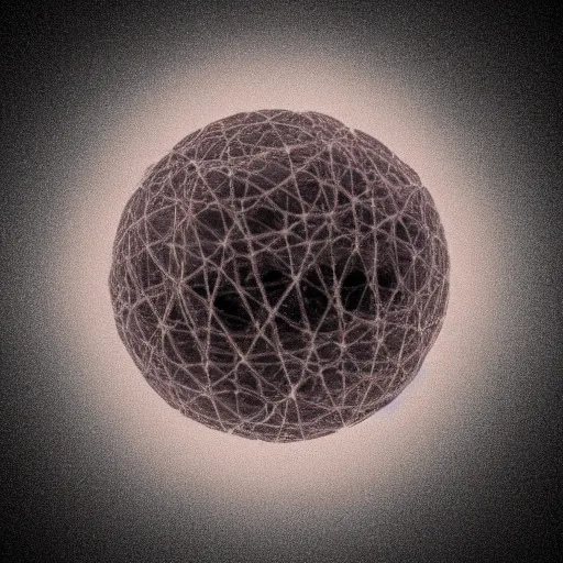 Image similar to bohr model of an atom, 3 d render, volumetric lighting, realistic