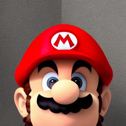 Image similar to real - life mario mario portrait