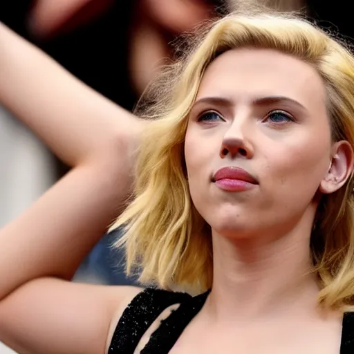 Prompt: scarlett johansson living as a hamster hd