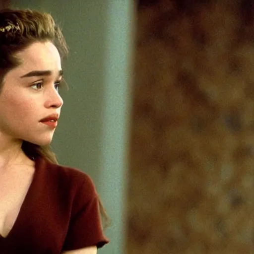 Image similar to emilia clarke in twin peaks ( 1 9 9 0 )