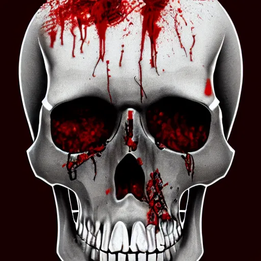 Image similar to bloody face skull