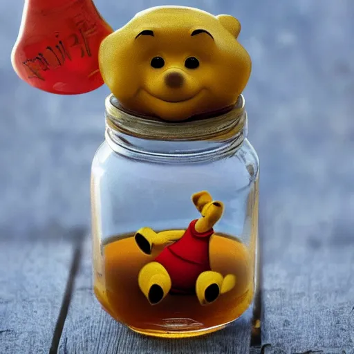 Image similar to winnie the pooh is a jar of honey