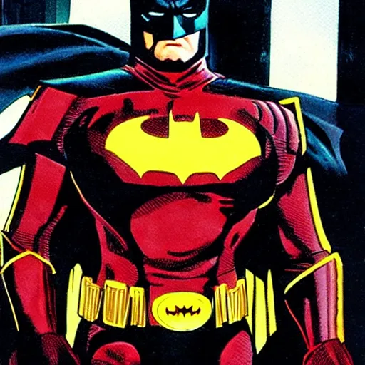 Image similar to batman in iron man armor