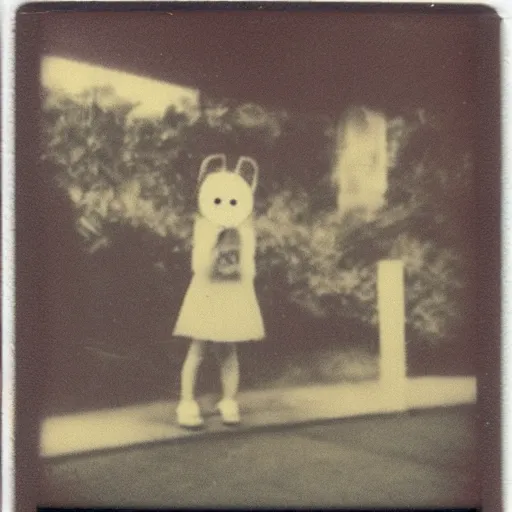 Image similar to Polaroid photo black eyed children