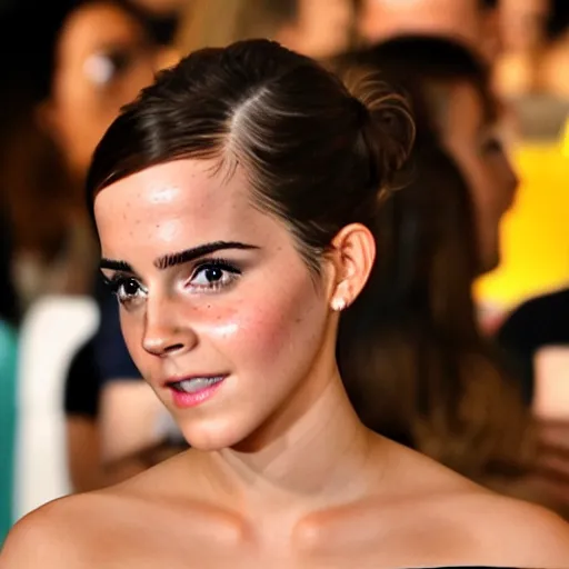 Image similar to Profile shot of a Emma Watson/Kim Kardashian hybrid