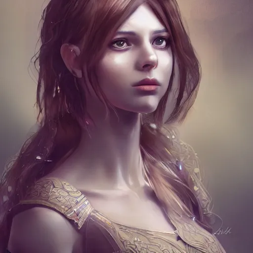 Prompt: Young Romanian woman, high resolution fantasy concept art, realistic, intricate details, soft lighting