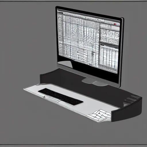 Prompt: 3 d rendering desk setup, colors # f 7 fbed, # 4 7 bab 7