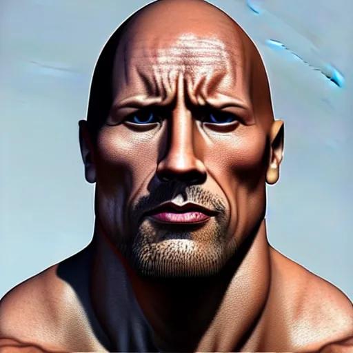 prompthunt: The Rock, suspicious, raised eyebrow