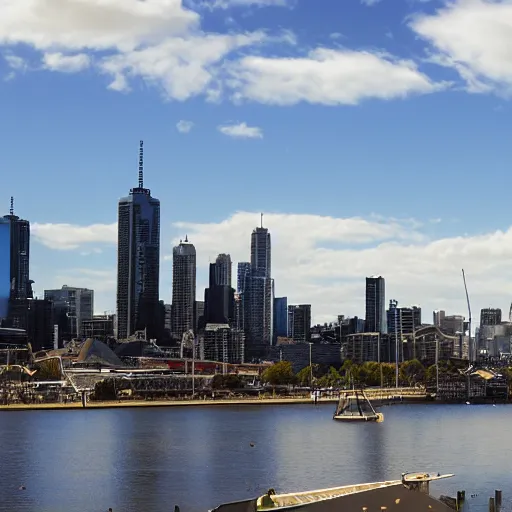 Image similar to melbourne, cinematic matte painting