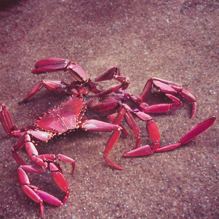 Prompt: peugeot crab carnage pink clear refrpolaroid transparenslices