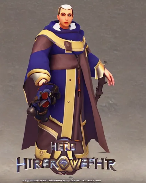 Prompt: catholic priest playable hero character in overwatch