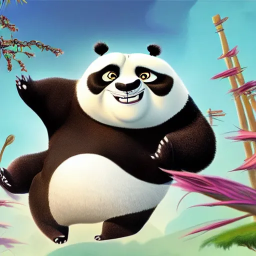 Prompt: kung fu panda, ultra 8k, hyper realistic, painting