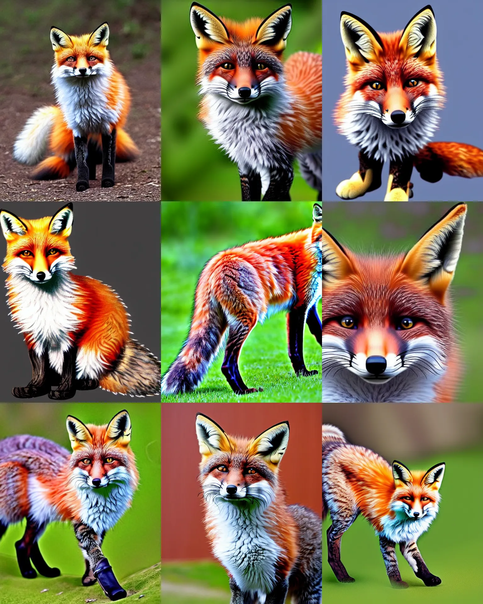 Prompt: hybrid of fox and cat