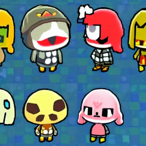 Image similar to animal crossing character in the binding of isaac