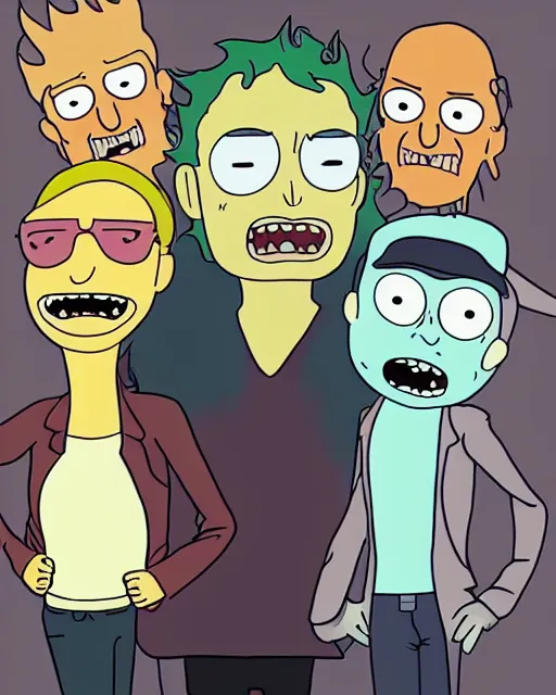 Image similar to portrait of michael jackson in the style of justin roiland. cinematic lighting. style of rick & morty. photographic, photography. by justin roiland