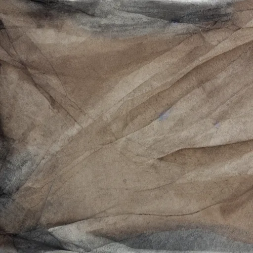 Image similar to an abstract composition in earth colours, made in wrinkled paper,