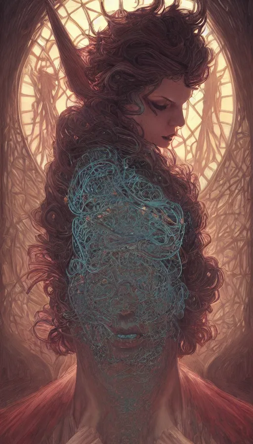 Image similar to losing my mind, fame of thrones, lord of daggers, neon, fibonacci, sweat drops, intricate fashion clothing, insane, intricate, highly detailed, surrealistic, digital painting, artstation, concept art, smooth, sharp focus, illustration, Unreal Engine 5, 8K, art by artgerm and greg rutkowski and alphonse mucha