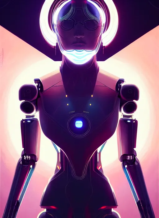 Prompt: symmetry!! android robot, tech wear, scifi, glowing lights!! intricate elegant, highly detailed, digital painting, artstation, concept art, smooth, sharp focus, illustration, art by artgerm and greg rutkowski and alphonse mucha