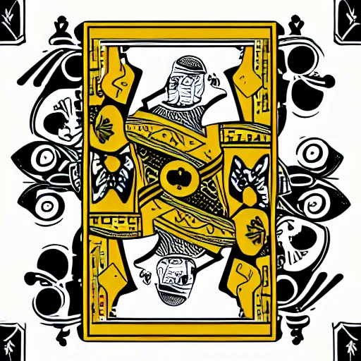 Image similar to playing card logo , digital art , vector illustration