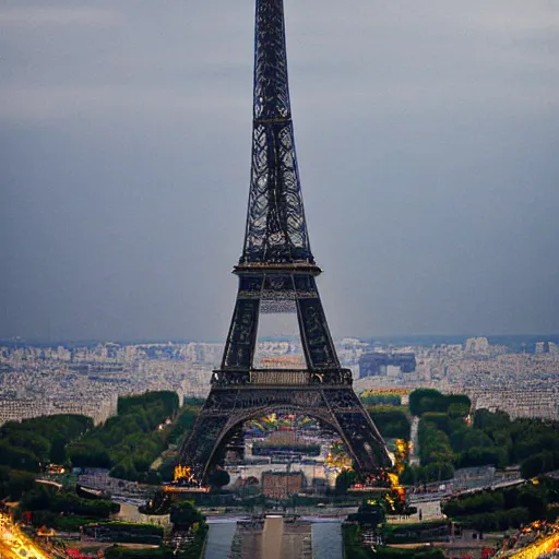 Image similar to eiffel tower in space