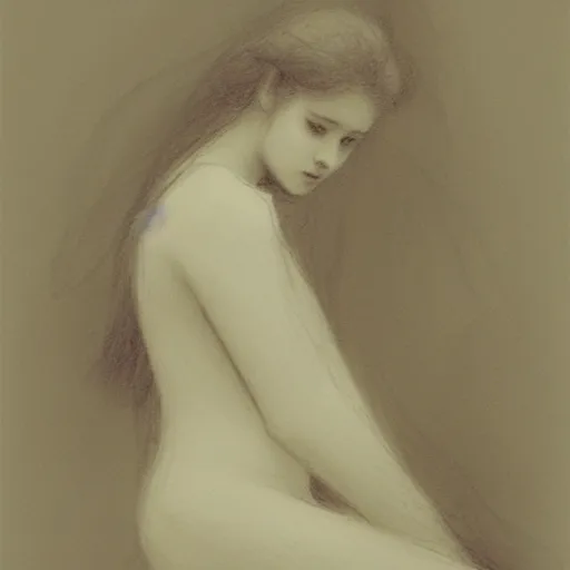 Image similar to a lonely girl by ilya repin. pencil sketch. hd, ultra clear detailed