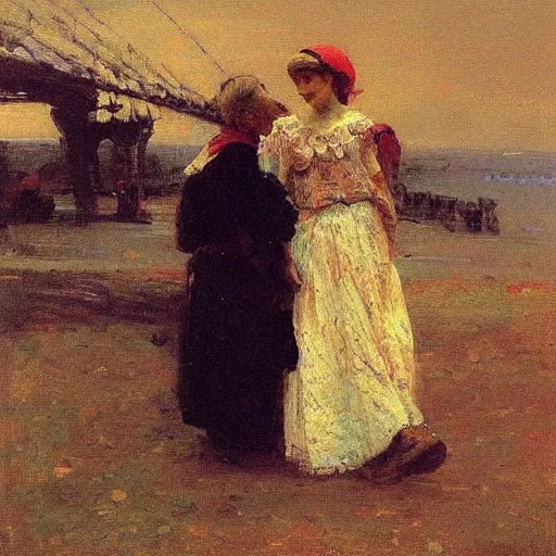 Image similar to a painting by ilya repin