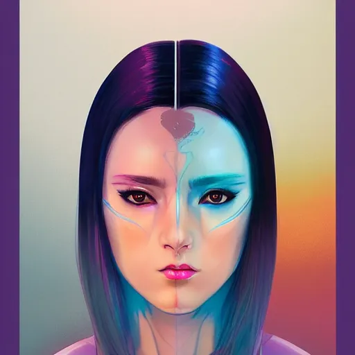 Prompt: half - darkness symmetrical void woman with cute - fine - face, pretty face, multicolored hair, realistic shaded perfect face, extremely fine details, by realistic shaded lighting, dynamic background, poster by ilya kuvshinov katsuhiro otomo, magali villeneuve, artgerm, jeremy lipkin and michael garmash and rob rey, riot games