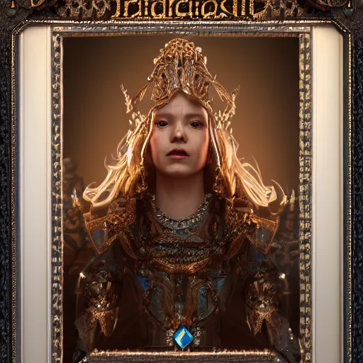 Image similar to wonderful princess of chains with fair skin, ornate 8 k gorgeous intricate detailed, accent lighting, dramatic light, octane render, framed