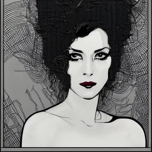 Image similar to mandelbulb portrait of a beautiful woman by liepke and apollonia saintclair