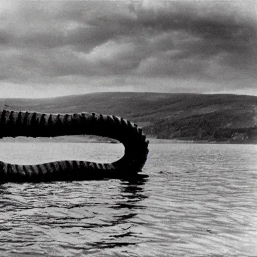 Prompt: the Loch Ness Monster, 1933 photo