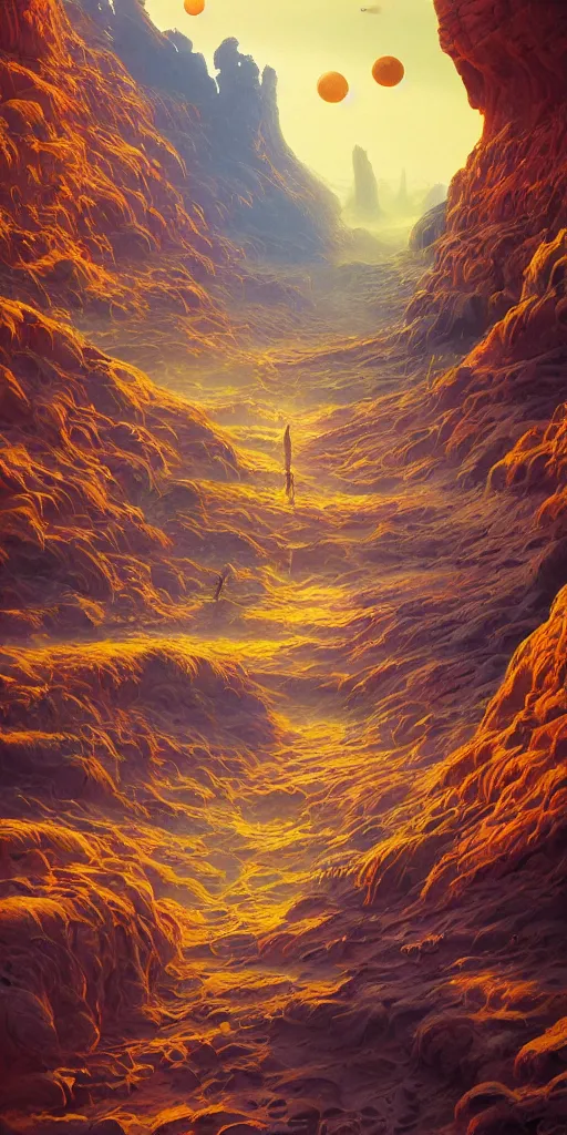 Image similar to the sands of time, a highly detailed cinematic oil painting by roger dean and alena aenami, dynamic lighting